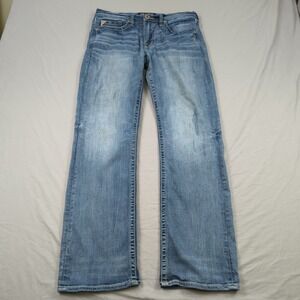 Salvage Jeans Mens 32x32 Blue Mayhem Boot Cut Long Western Cowboy‎ Embroidered